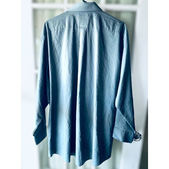 Stafford Mens 2XL Travel Easy Care Broadcloth Long Sleeve Dress Shirt •Button Up - Picture 4 of 9